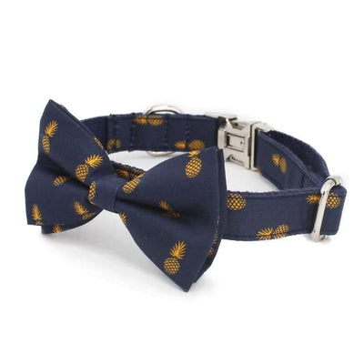 Gold Pineapple Bow Tie Collar