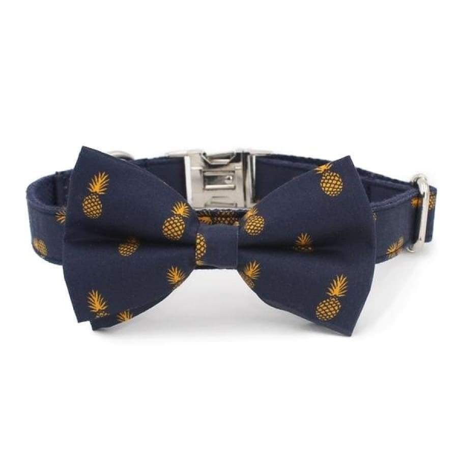 Gold Pineapple Bow Tie Collar